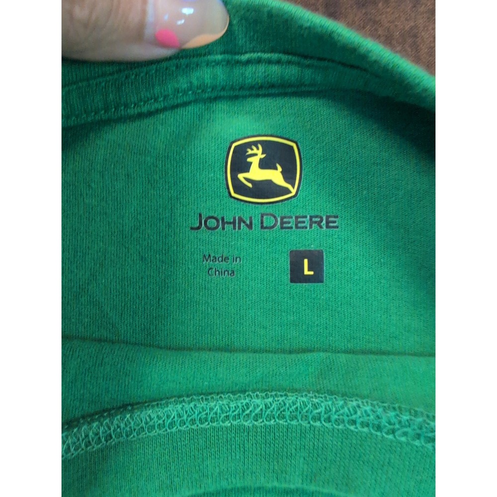 John Deere Mens Green Graphic T-Shirt Vintage Tractor Since 1837 Size Large - Picture 3 of 8